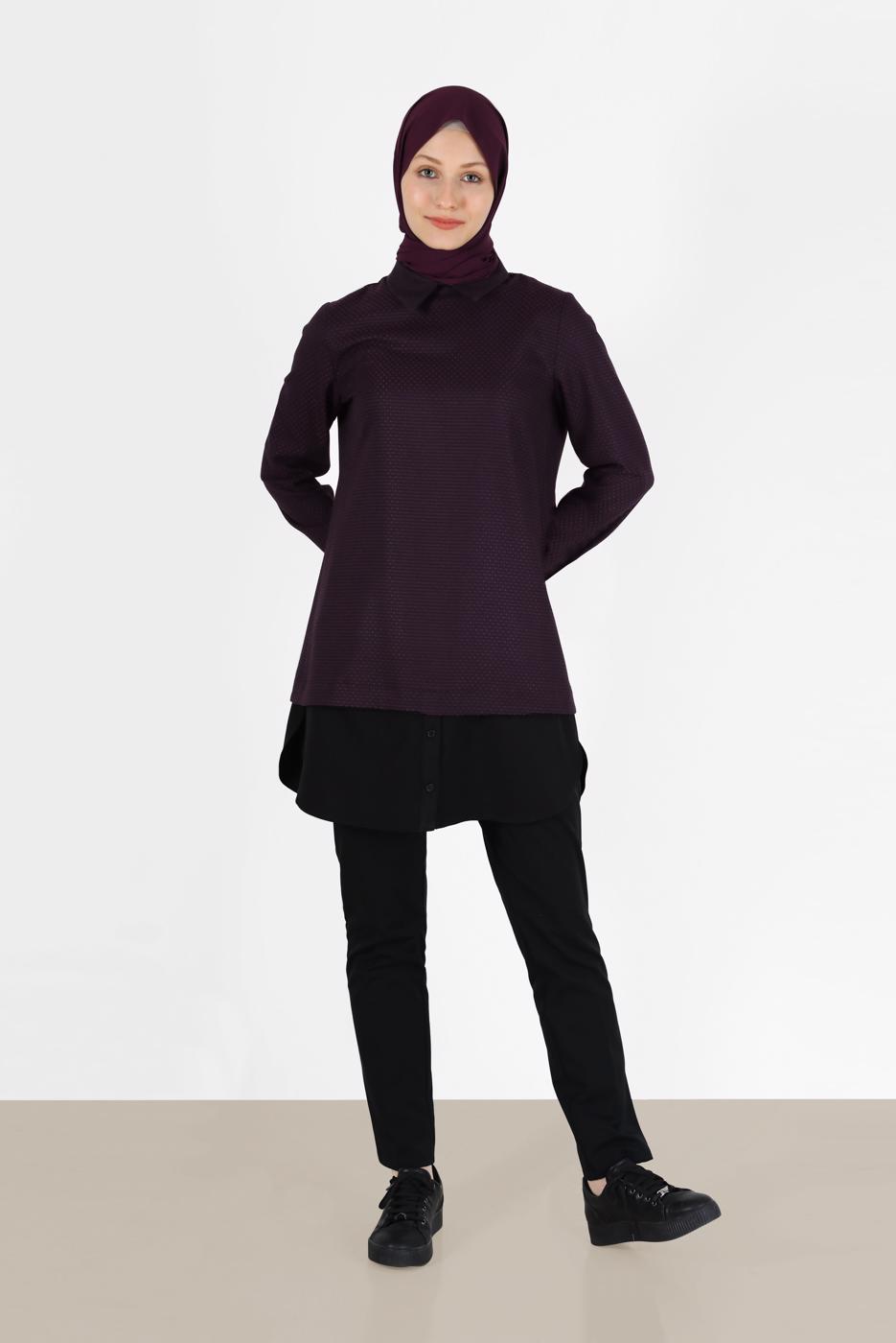Hijab clothing PLUM ALVINA SHIRT COLLAR TUNIC T 42444