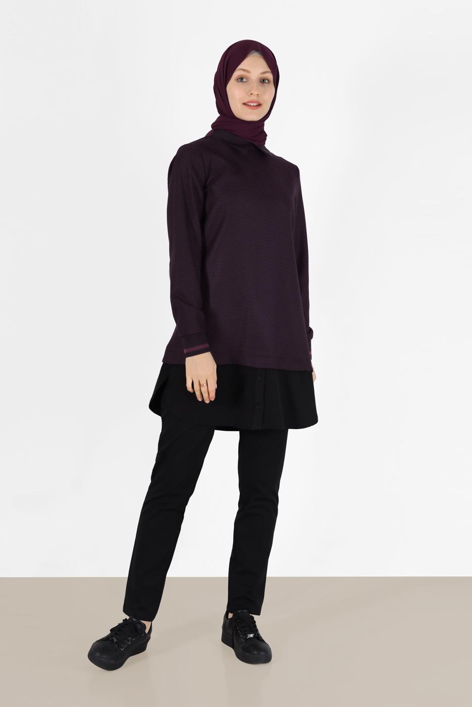 Hijab clothing PLUM ALVINA SHIRT COLLAR TUNIC T 42444