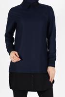 Hijab clothing NAVY BLUE ALVINA SHIRT COLLAR TUNIC T 42444