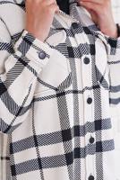 Tesettür giyim KREM EKOSE DESEN TUNİK 8007 