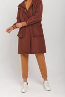 Vêtements hijab BRUN TRENCH-COAT À CAPUCHE DÉTAIL POCHE T 130