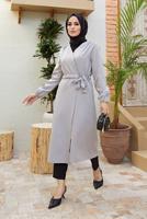 Hijab clothing GREY TIE DETAIL JACKET T 2001 