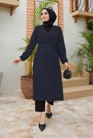 Vêtements hijab BLEU MARINE VESTE AVEC DOUBLURE DÉTAIL T 2001