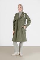 Vêtements hijab KAKI TRENCH BOUTONS 3565