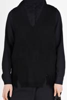 Vêtements hijab NOIR PULL EN MAILLE À FRANGES 14541