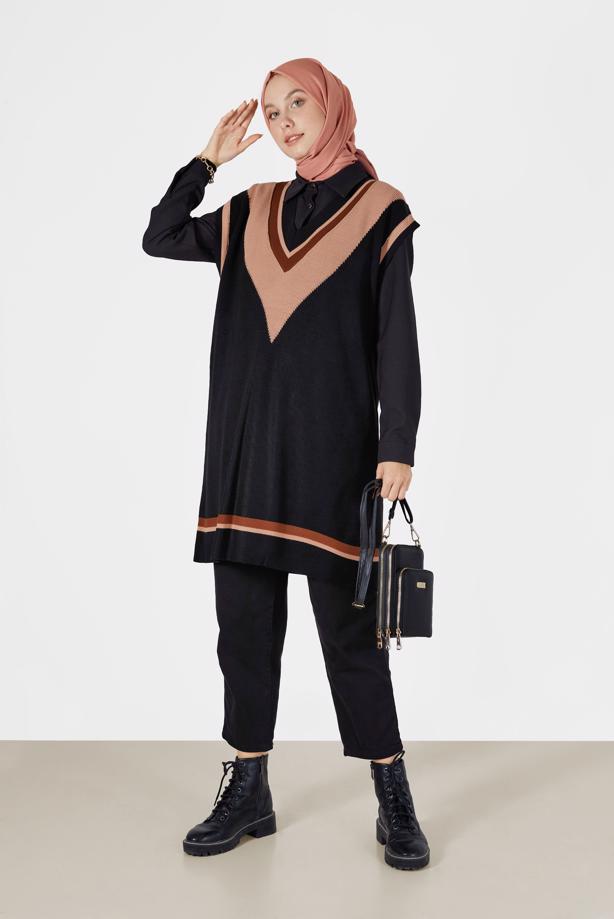 Vêtements hijab  PULL 3 COULEURS 15541 - TRENDTESETTÜR