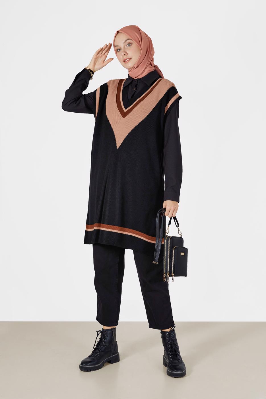 Vêtements hijab NOIR PULL 3 COULEURS 15541