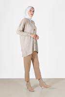 Hijab clothing BEIGE CABLE-KNIT CARDIGAN 52541 