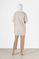 Hijab clothing BEIGE CABLE-KNIT CARDIGAN 52541 