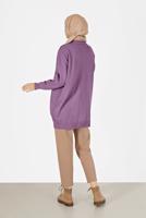 Hijab clothing PURPLE CABLE-KNIT CARDIGAN 52541 