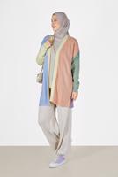 Tesettür giyim MOR ÇOK RENKLİ TRİKO HIRKA 55541