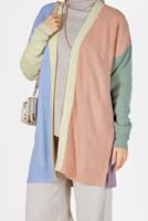 Tesettür giyim MOR ÇOK RENKLİ TRİKO HIRKA 55541