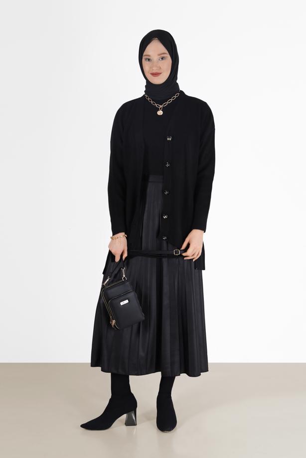 Vêtements hijab  BUTTONED BASIC CARDIGAN 94541  - TRENDTESETTÜR