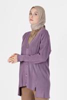 Vêtements hijab POURPRE CARDIGAN BASIQUE BOUTONS 94541 