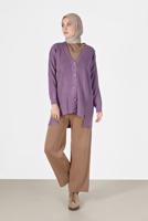 Vêtements hijab POURPRE CARDIGAN BASIQUE BOUTONS 94541 