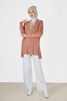 Tesettür giyim TURUNCU DÜĞMELİ BASIC HIRKA 94541 