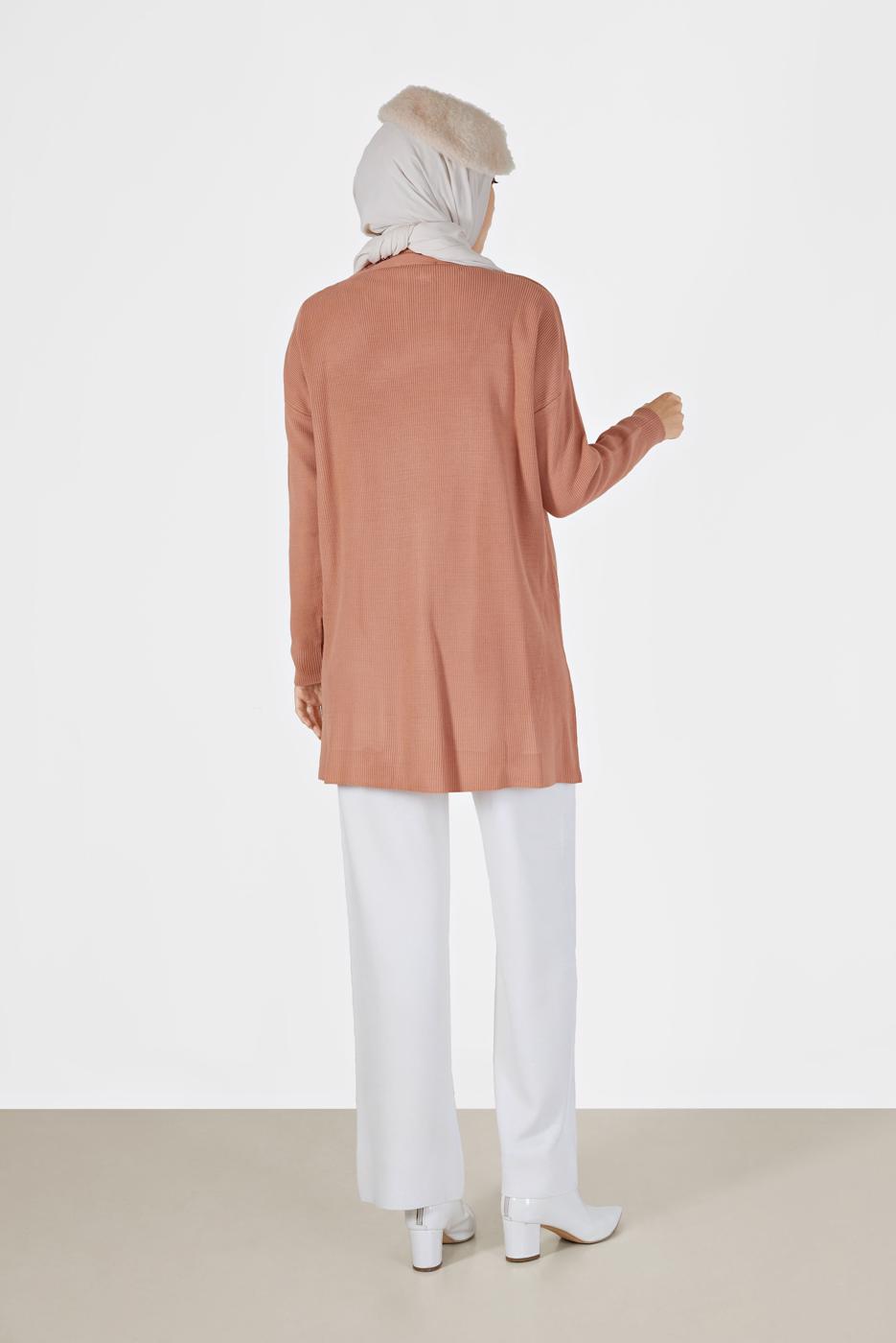 Tesettür giyim TURUNCU DÜĞMELİ BASIC HIRKA 94541 