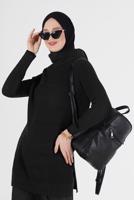 Hijab clothing BLACK TURTLENECK KNITWEAR SWEATER 00062 