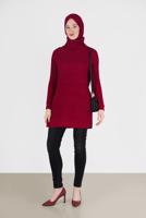 Vêtements hijab ROUGE PULL COL ROULÉ EN MAILLE 00062