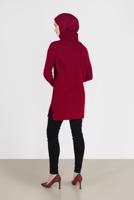 Vêtements hijab ROUGE PULL COL ROULÉ EN MAILLE 00062