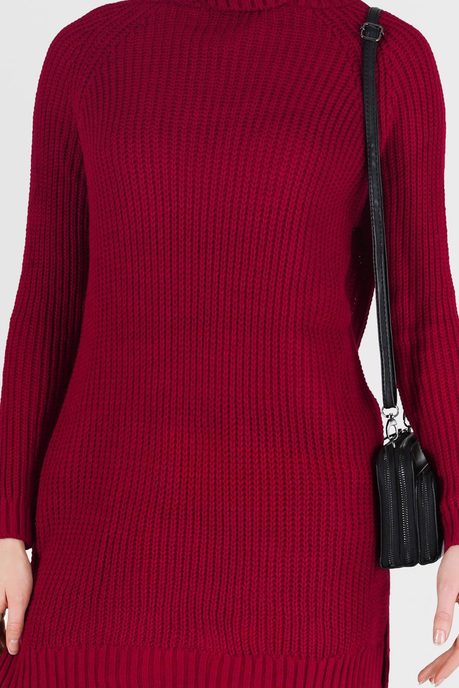 Vêtements hijab ROUGE PULL COL ROULÉ EN MAILLE 00062