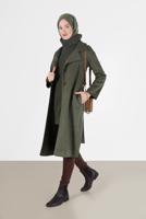 Vêtements hijab KAKI PULL COL ROULÉ EN MAILLE 00062