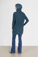 Hijab clothing BLUE TURTLENECK KNITWEAR SWEATER 00062 