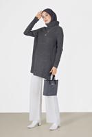 Vêtements hijab GRIS PULL COL ROULÉ EN MAILLE 00062