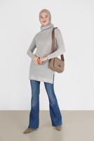 Hijab clothing BEIGE TURTLENECK KNITWEAR SWEATER 00062 