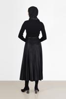 Vêtements hijab NOIR PULL EN MAILLE VELOURS CTELÉ 00081