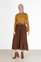 Tesettür giyim TURUNCU FİTİLLİ TRİKO KAZAK 00081