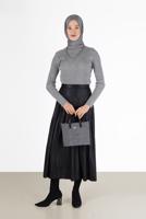 Vêtements hijab GRIS PULL EN MAILLE VELOURS CTELÉ 00081