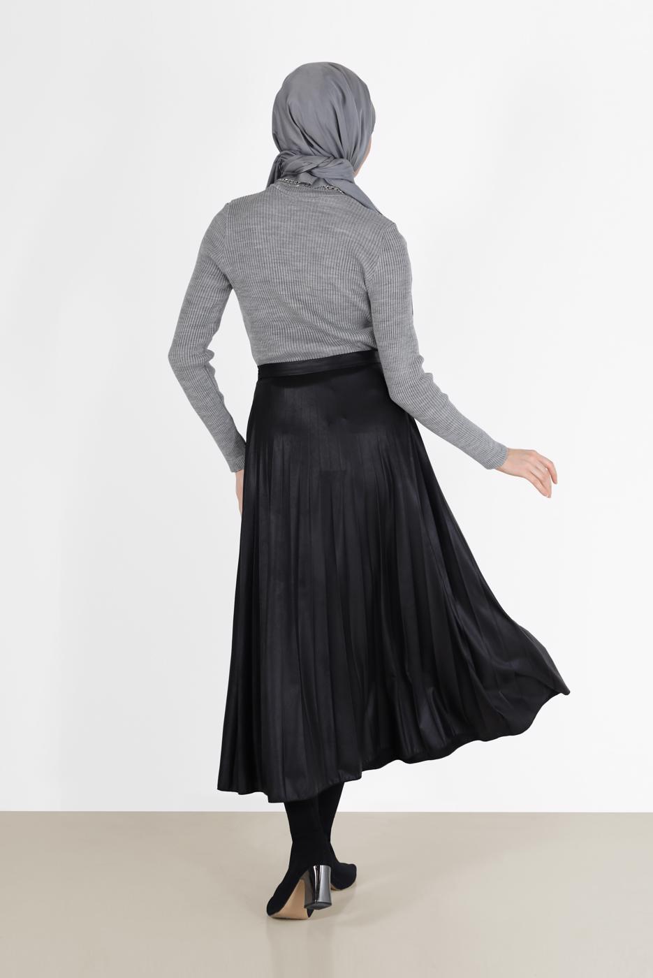 Vêtements hijab GRIS PULL EN MAILLE VELOURS CTELÉ 00081