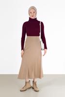 Vêtements hijab ROUGE BORDEAUX PULL EN MAILLE VELOURS CTELÉ 00081