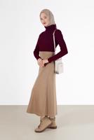 Vêtements hijab ROUGE BORDEAUX PULL EN MAILLE VELOURS CTELÉ 00081