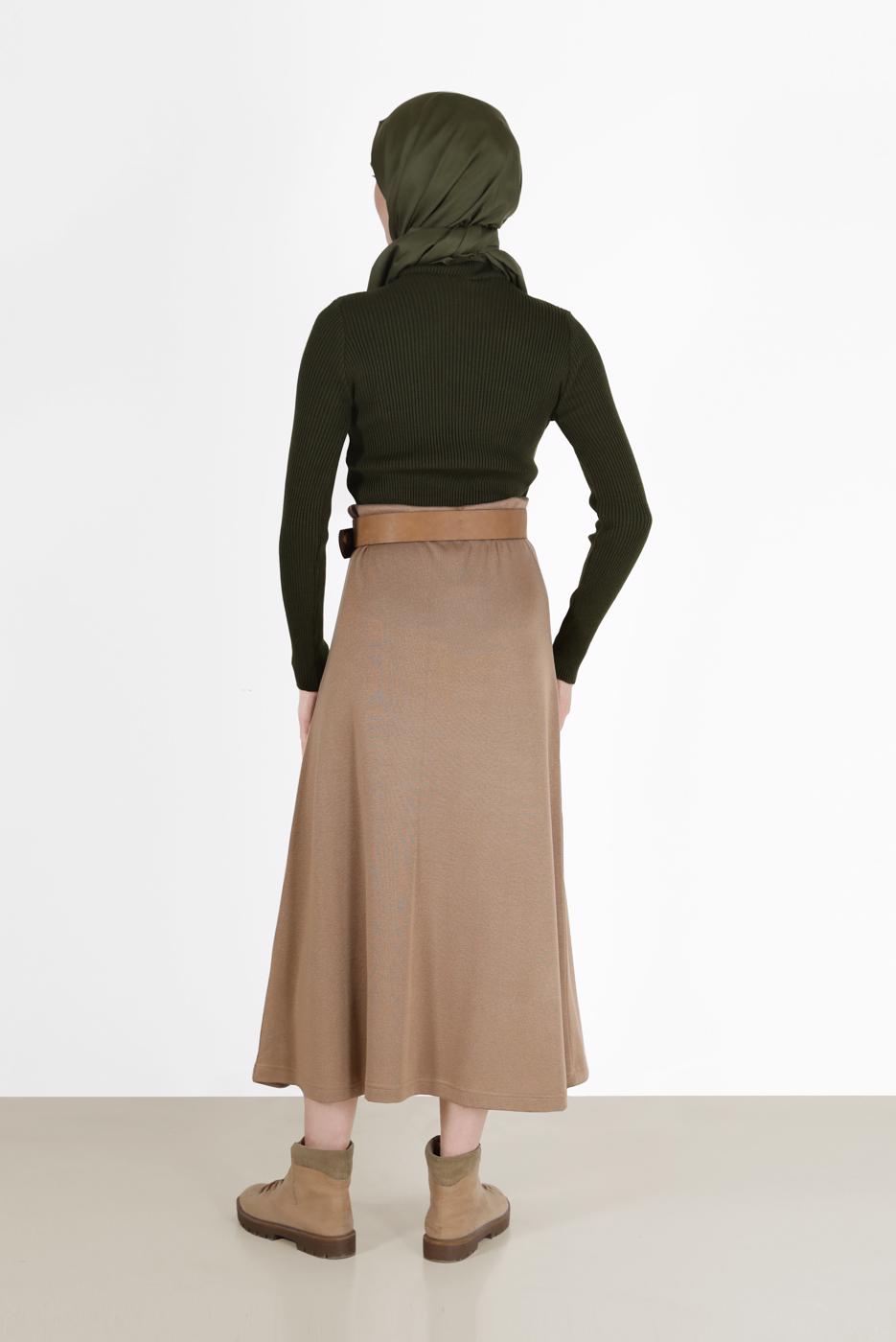 Vêtements hijab KAKI PULL EN MAILLE VELOURS CTELÉ 00081