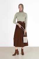 Hijab clothing BEIGE CORDUROY KNITWEAR SWEATER 00081 