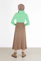 Vêtements hijab VERT PULL EN MAILLE VELOURS CTELÉ 00081