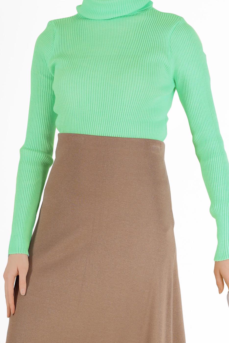 Vêtements hijab VERT PULL EN MAILLE VELOURS CTELÉ 00081