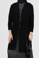 Vêtements hijab NOIR CARDIGAN TRICOT LOSANGE 00091