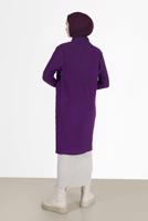 Vêtements hijab POURPRE CARDIGAN TRICOT LOSANGE 00091