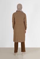 Hijab clothing BROWN RHOMBUS KNIT CARDIGAN 00091 