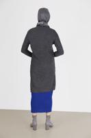 Hijab clothing GREY RHOMBUS KNIT CARDIGAN 00091 