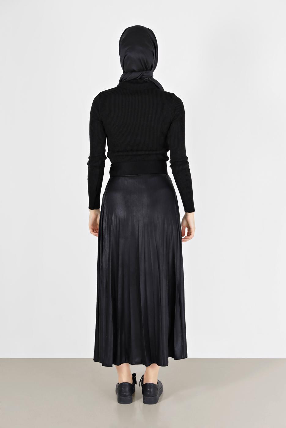 Hijab clothing BLACK BASIC CORDUROY KNITWEAR SWEATER 0912 