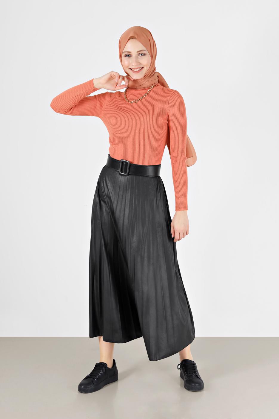 Vêtements hijab ORANGE PULL BASIQUE EN VELOURS CTELÉ 0912