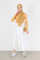 Hijab clothing YELLOW BASIC CORDUROY KNITWEAR SWEATER 0912