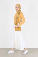 Hijab clothing YELLOW BASIC CORDUROY KNITWEAR SWEATER 0912