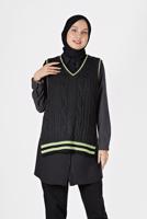 Vêtements hijab NOIR PULL À MOTIFS 1727