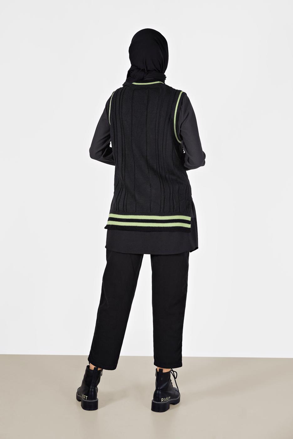 Vêtements hijab NOIR PULL À MOTIFS 1727