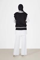 Vêtements hijab NOIR PULL EN MAILLE À MOTIFS 2527